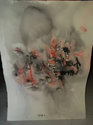 Acuarela Aguada abstracta