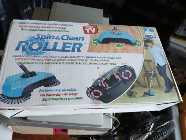 Spin & Clean Roller Escoba Giratoria Sin Cables