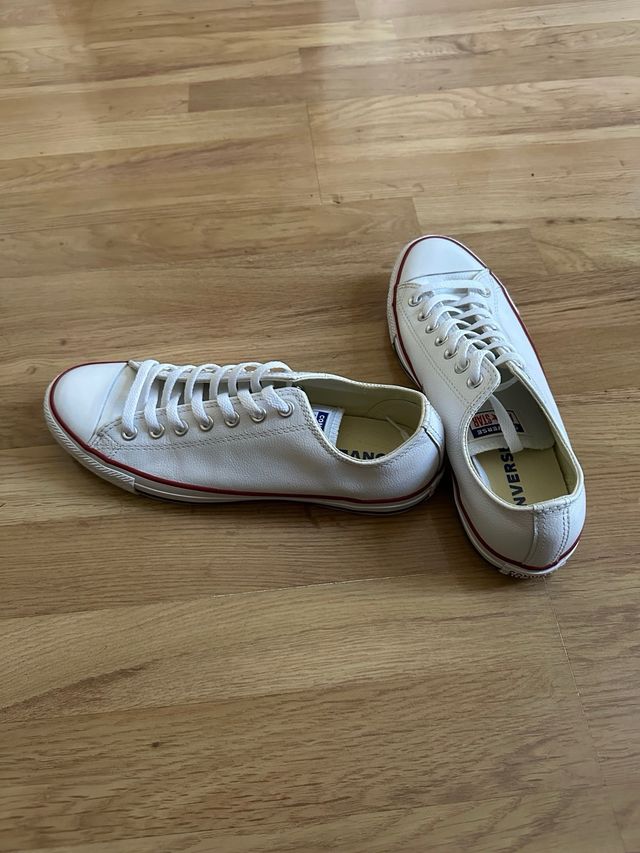 Converse All Star Piel Blancas Talla 42