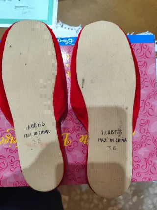 Manoletinas rojas bordadas