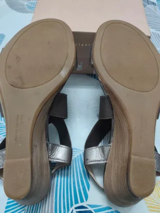 Sandalias Alpe fiesta doradas/plateadas T.39