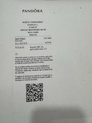 Pulsera Pandora Me eslabones oro rosa