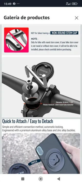 Soporte Móvil Sincetop para Bicicleta