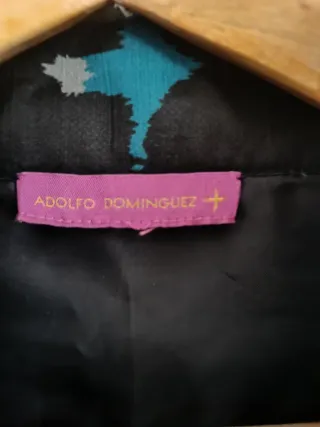 Vestido estampado negro y azul