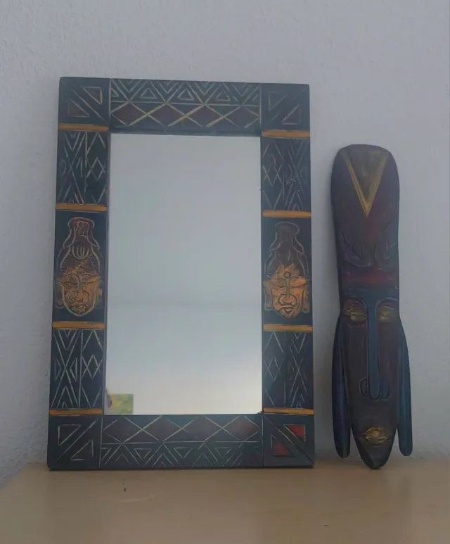 Espejo y máscara decorativos Étnicos
