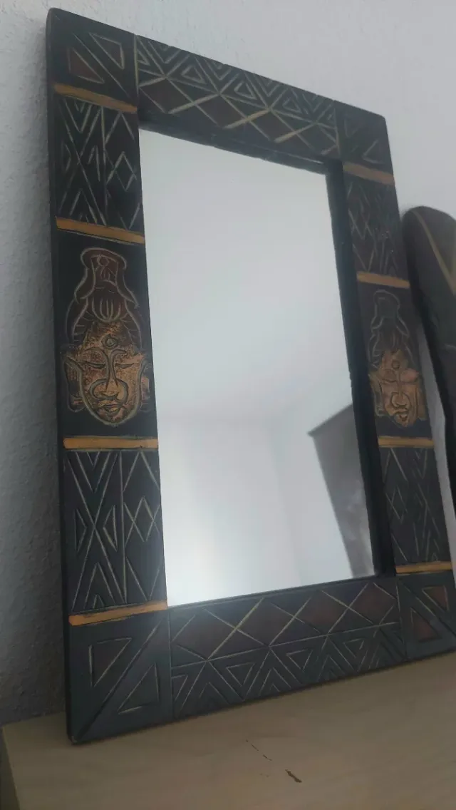 Espejo y máscara decorativos Étnicos