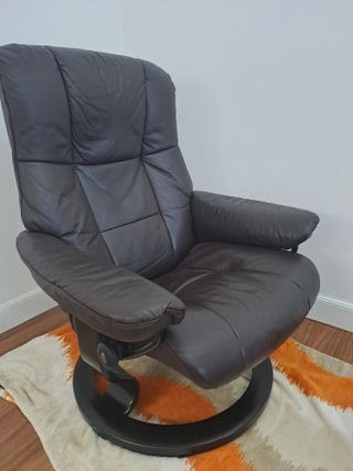 Sillón Stressless Myfair piel marrón oscuro