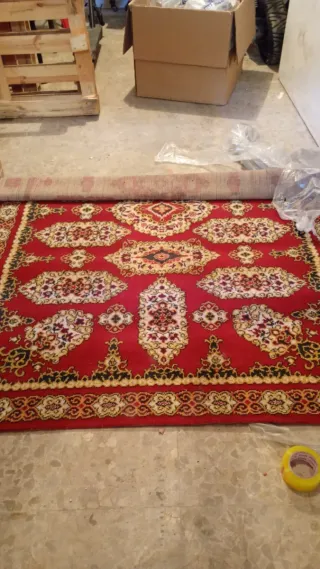 Alfombra diseño oriental roja