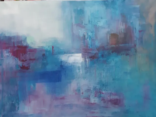 Pintura abstracta acrílica y oleo