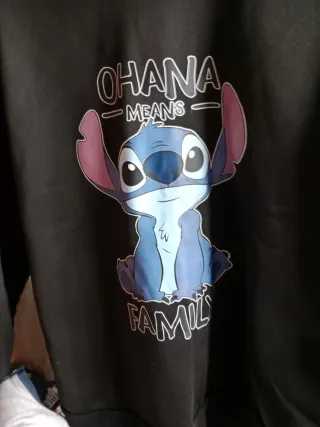 Sudadera Negra Stitch Ohana T.M