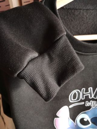 Sudadera Negra Stitch Ohana T.M