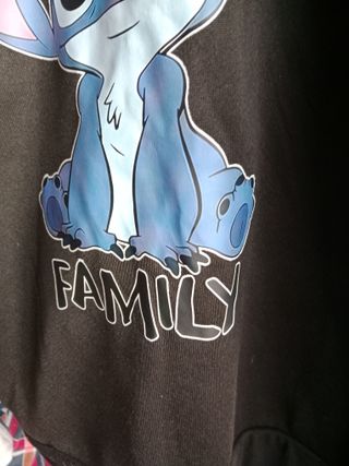 Sudadera Negra Stitch Ohana T.M