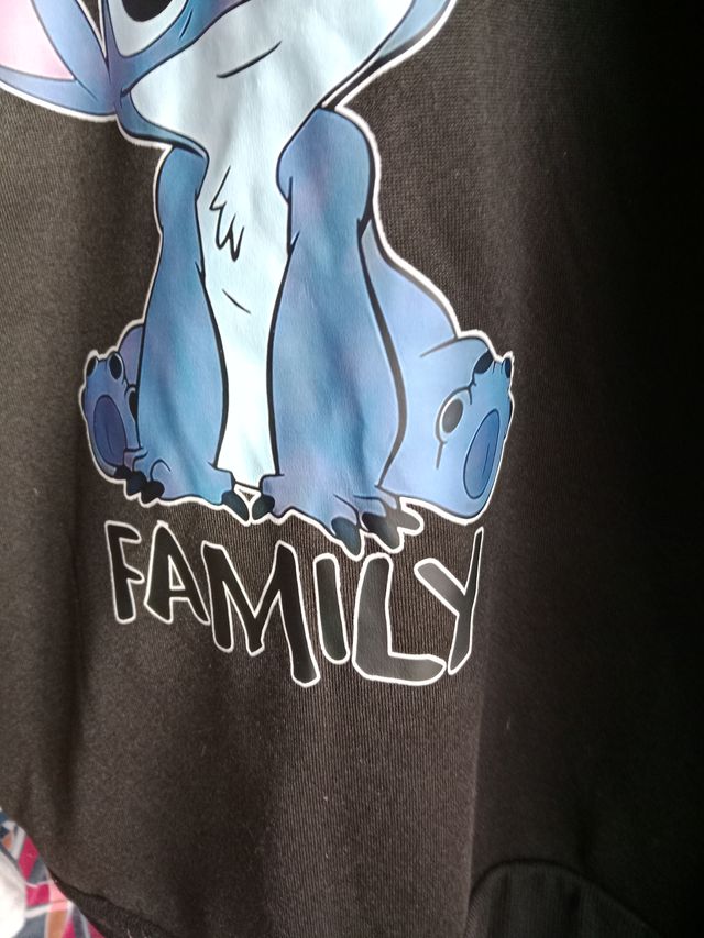 Sudadera Negra Stitch Ohana T.M