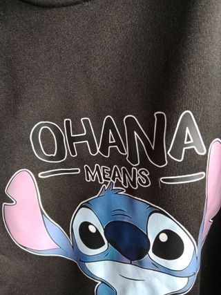 Sudadera Negra Stitch Ohana T.M