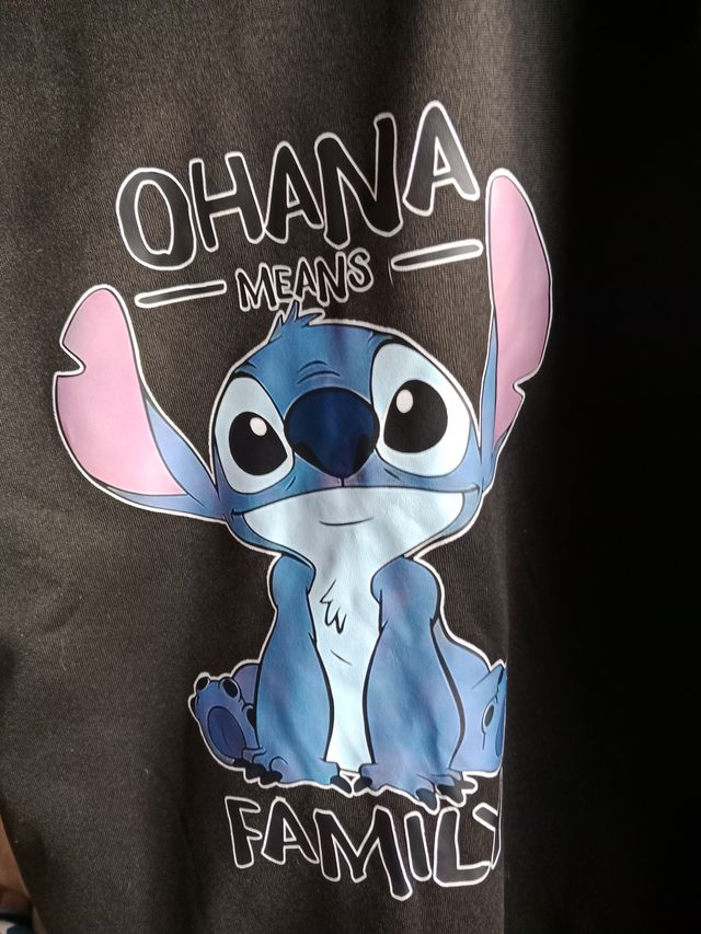 Sudadera Negra Stitch Ohana T.M