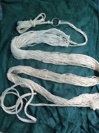 Hamaca de red blanca