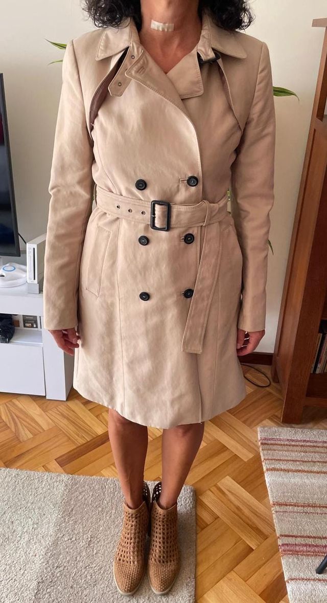 Gabardina Zara Beige Impermeable