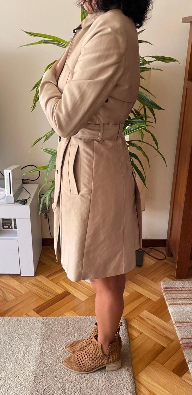 Gabardina Zara Beige Impermeable