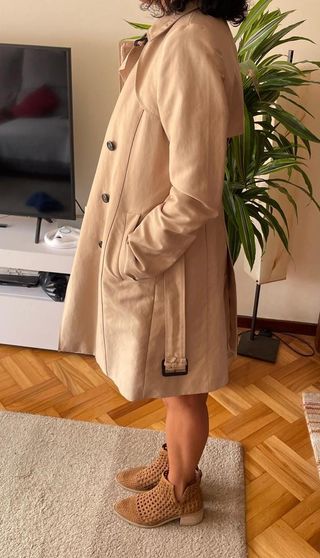 Gabardina Zara Beige Impermeable