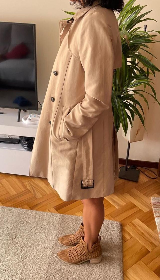 Gabardina Zara Beige Impermeable