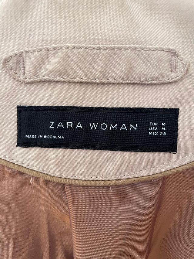 Gabardina Zara Beige Impermeable