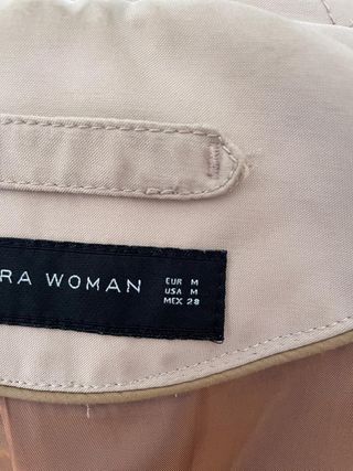 Gabardina Zara Beige Impermeable