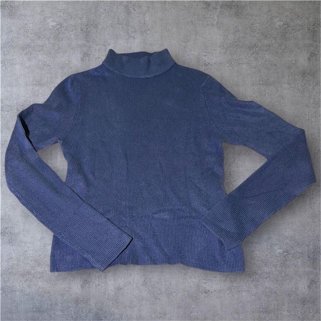 Jersey cuello alto azul