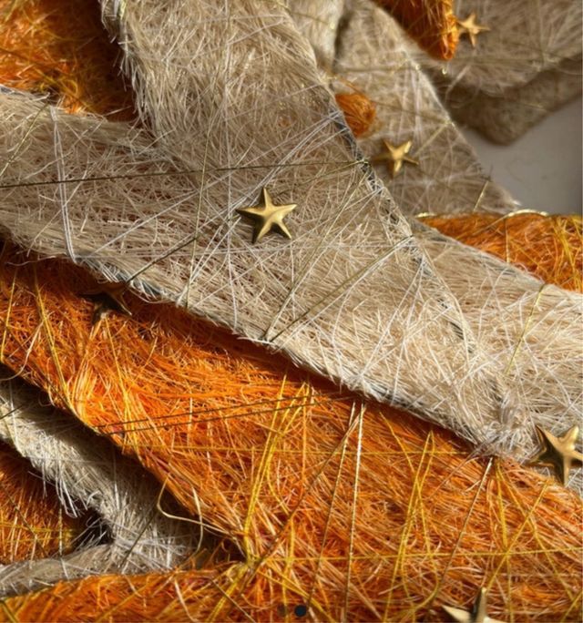 Estrellas Decoración Navidad Beige Naranja