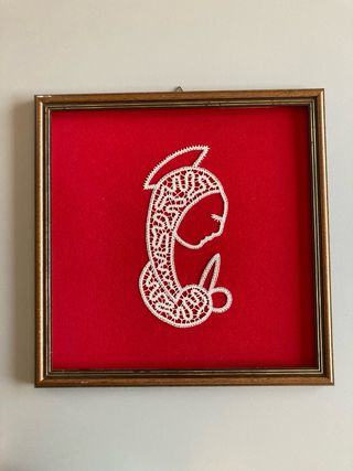 Cornice con pizzo 36x36 cm