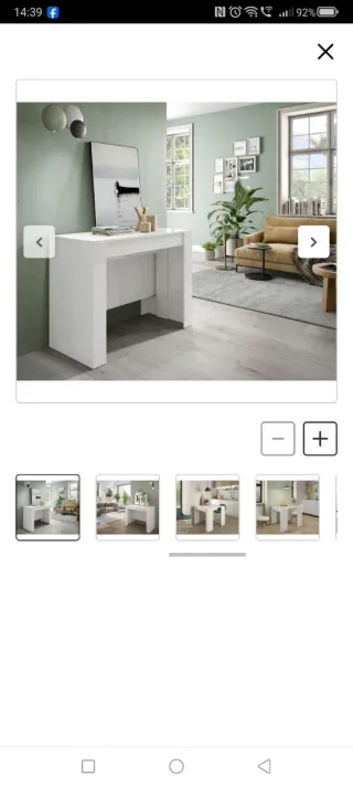 Mesa comedor extensible blanca Leroy Merlin