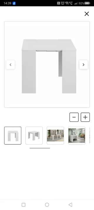 Mesa comedor extensible blanca Leroy Merlin