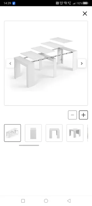 Mesa comedor extensible blanca Leroy Merlin