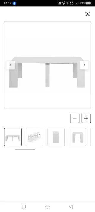 Mesa comedor extensible blanca Leroy Merlin