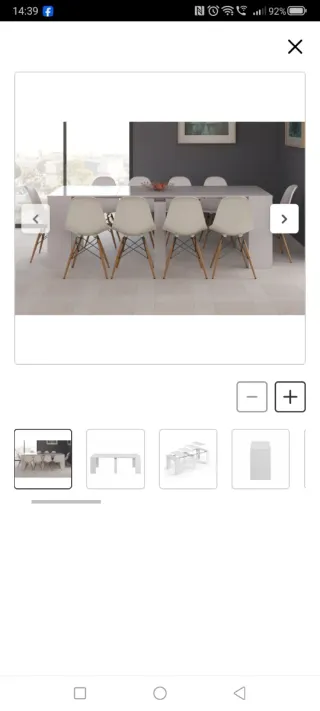 Mesa comedor extensible blanca Leroy Merlin