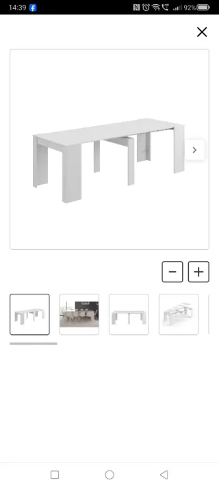 Mesa comedor extensible blanca Leroy Merlin