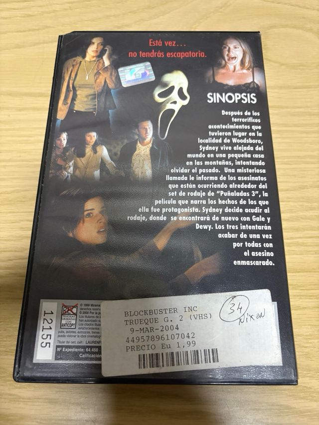 VHS Scream 3 – Filme de terror clássico