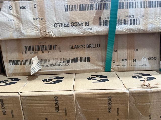 Lote de azulejo rectificado Blanco Brillo