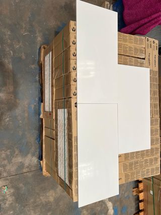 Lote de azulejo rectificado Blanco Brillo