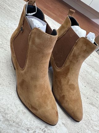 Botas Chelsea Esprit Mujer Marrón/Beige