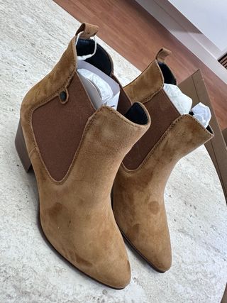 Botas Chelsea Esprit Mujer Marrón/Beige