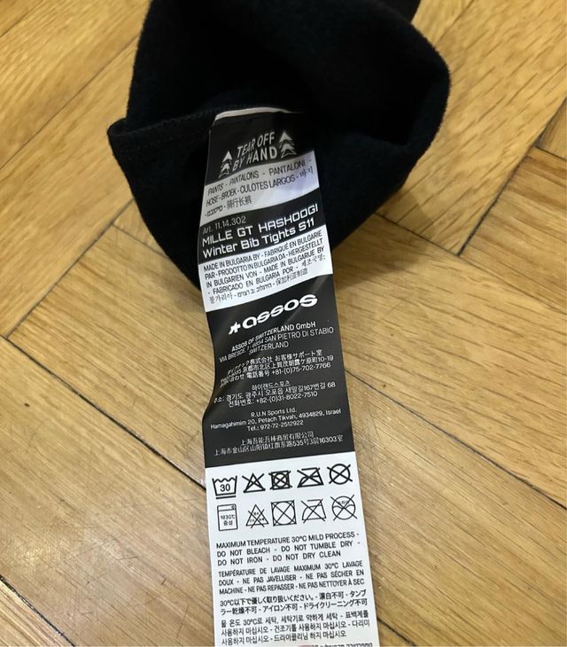 Culote ciclismo Assos negro