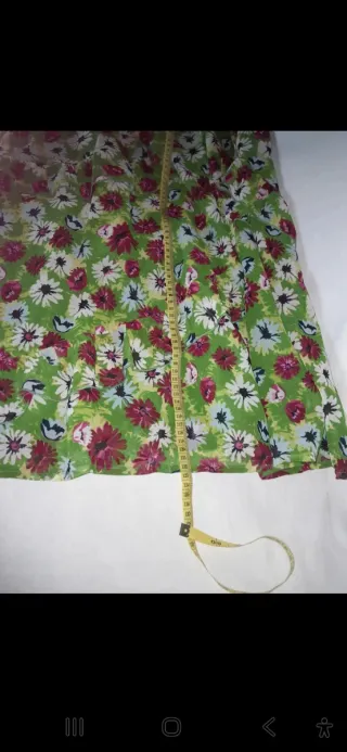 Abito lungo floreale verde