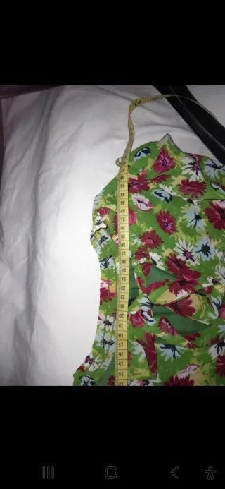 Abito lungo floreale verde