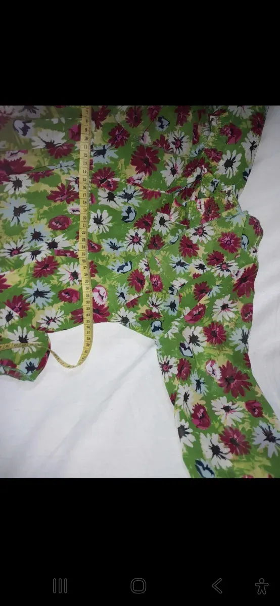 Abito lungo floreale verde