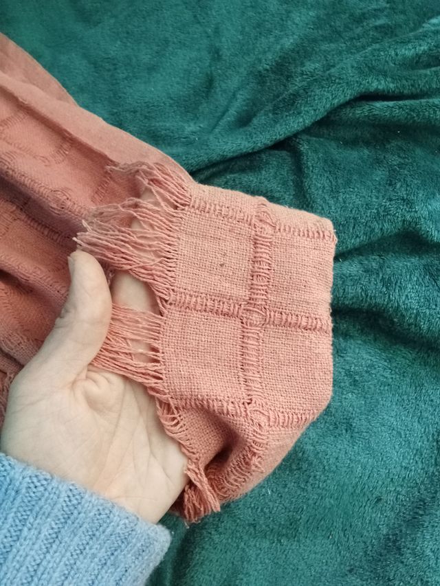 Manta algodón rosada cama doble