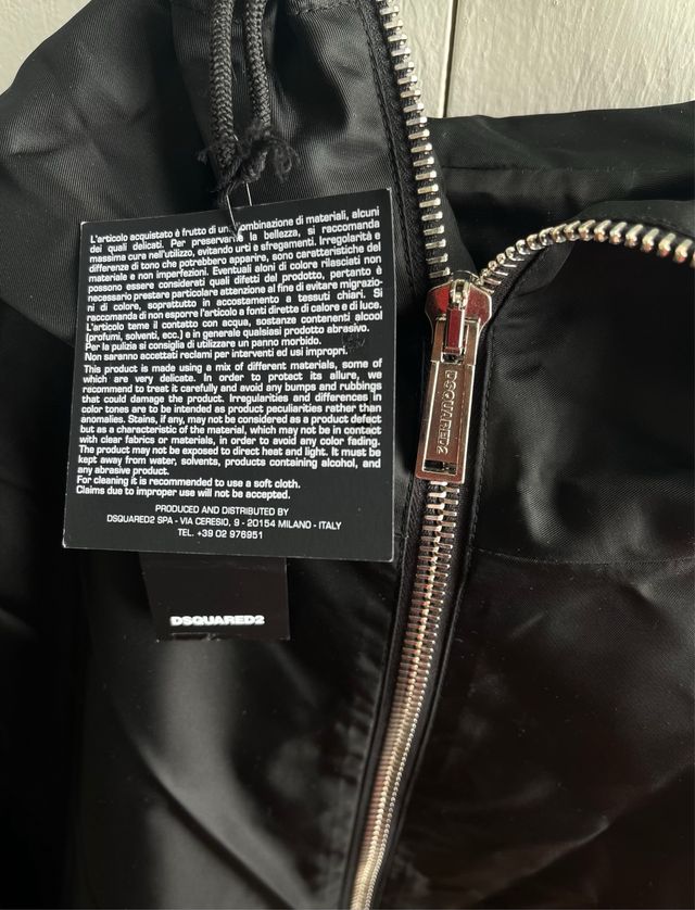 Chaqueta impermeable Dsquared2 negra