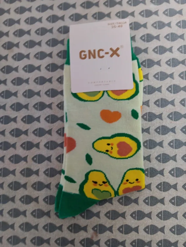 Calcetines GNC-X aguacates algodón talla 35-40