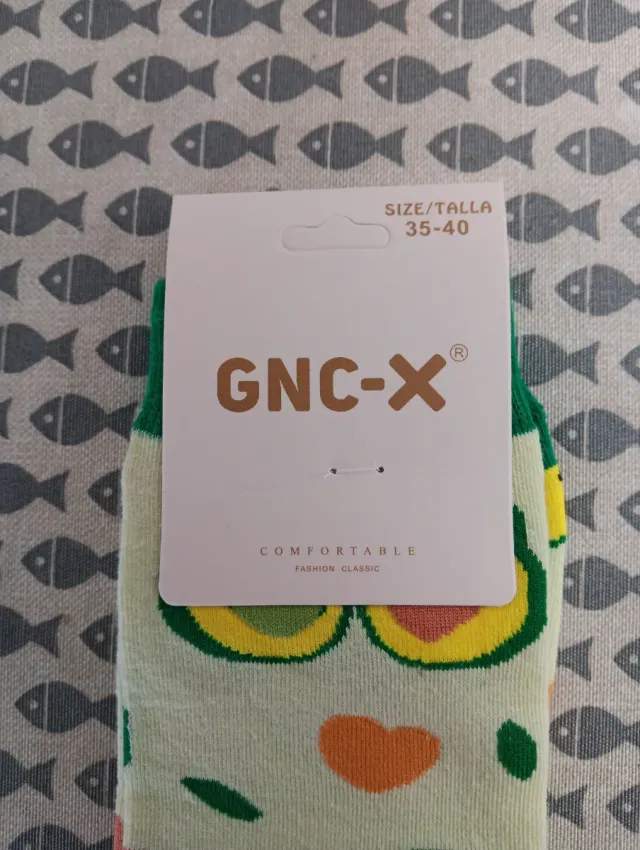 Calcetines GNC-X aguacates algodón talla 35-40