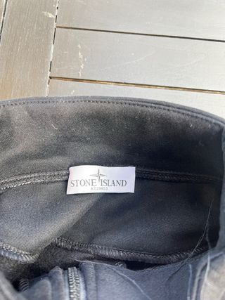 Sudadera Stone Island Negra Media Cremallera