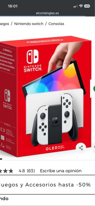 Nintendo Switch OLED Blanca y Negra